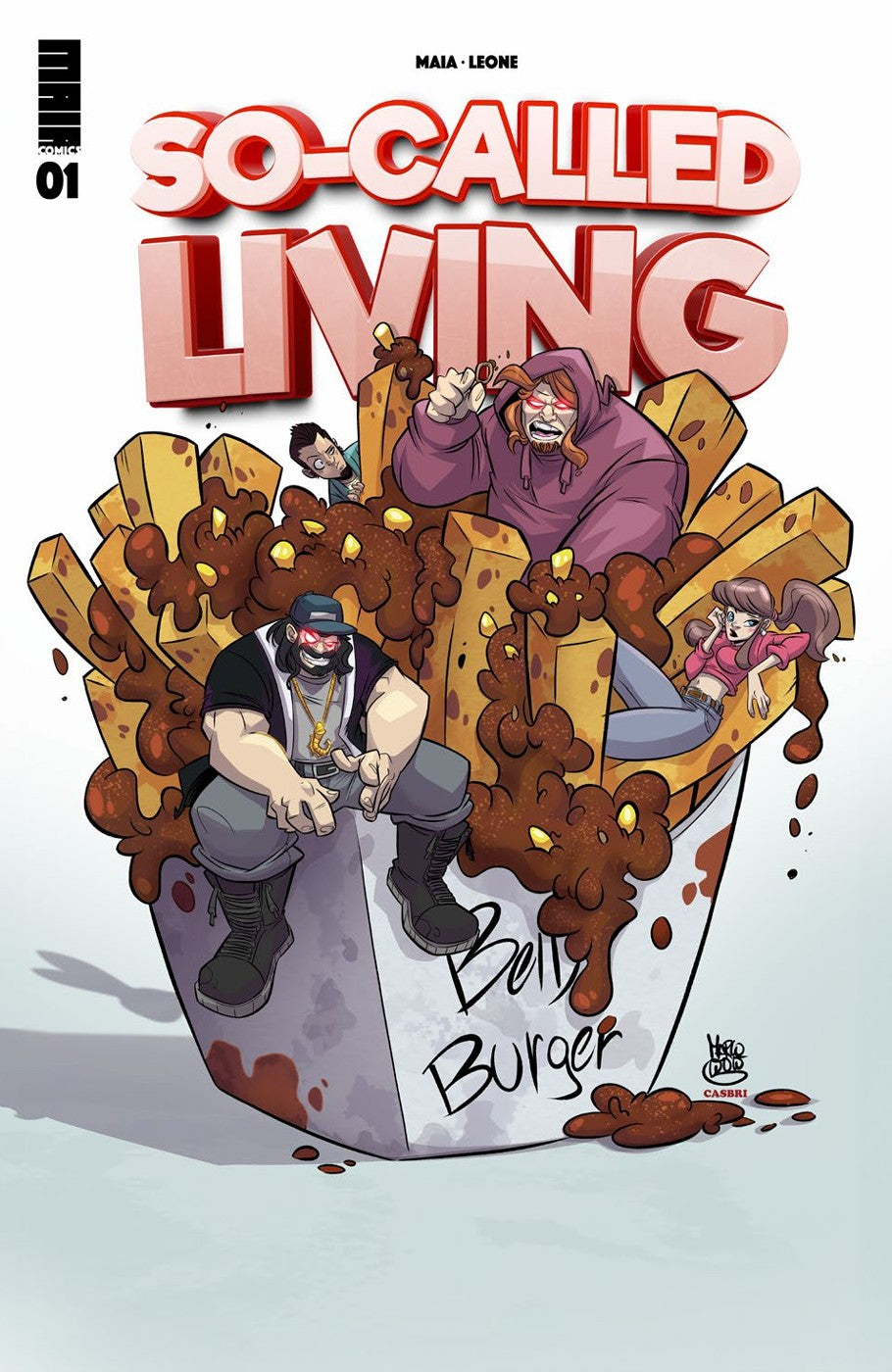 so-called living comic book 1 standard cover Marco Leone- Characters is a box of Chillie Fries